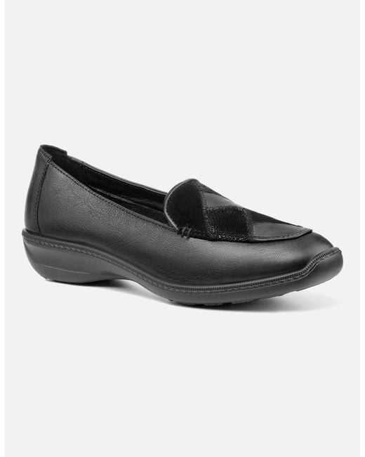 Hotter Black Faith Ii Slip On Shoes