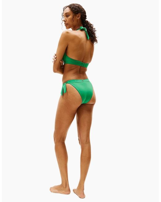 Tommy Hilfiger Green Th Original Halterneck Bikini Top, Radiant