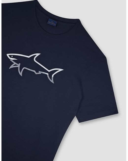 Paul & Shark Blue Lightweight Cotton Jersey T-Shirt for men