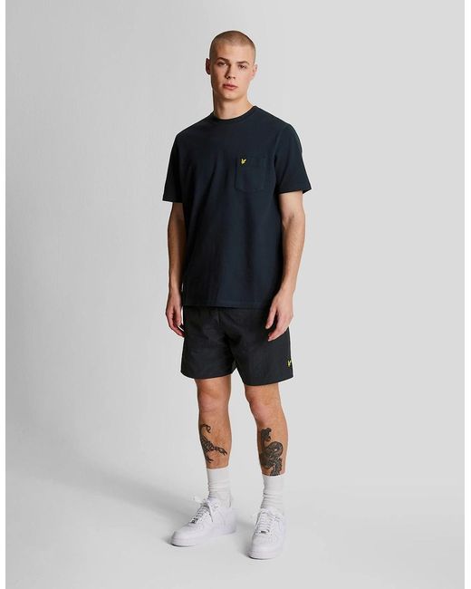 Lyle & Scott Blue Plain Swim Shorts for men