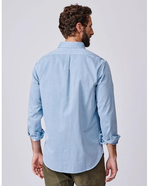 aubi Blue Hessle Button Down Shirt for men