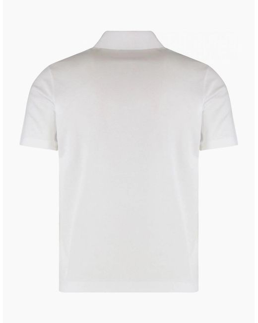 Paul & Shark White Double Cotton Piquè Polo Shirt for men