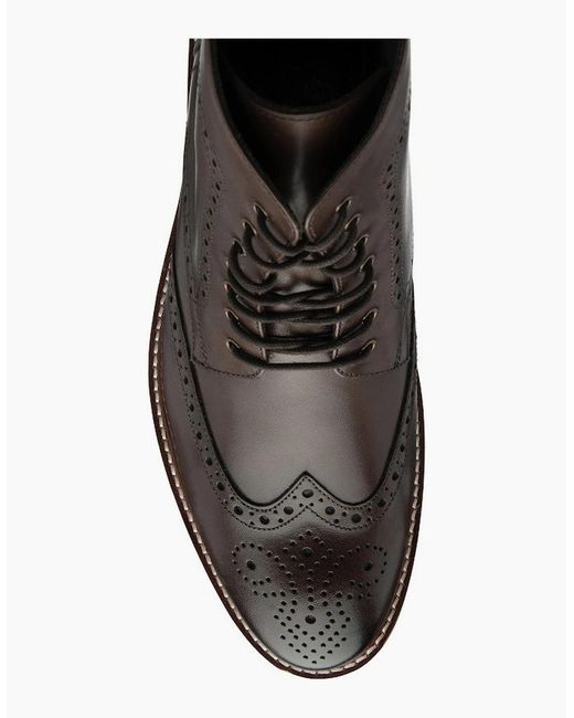 Frank Wright Brown Corby Brogue Boots for men