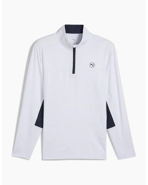 PUMA Blue Pure Quarter Zip Pullover Jumper for men