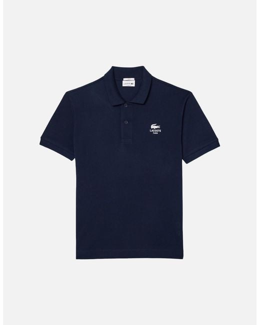 Lacoste Blue Ph2723 Polo Shirts Collared Classic Fit Top Summer Sports Golf Tee for men
