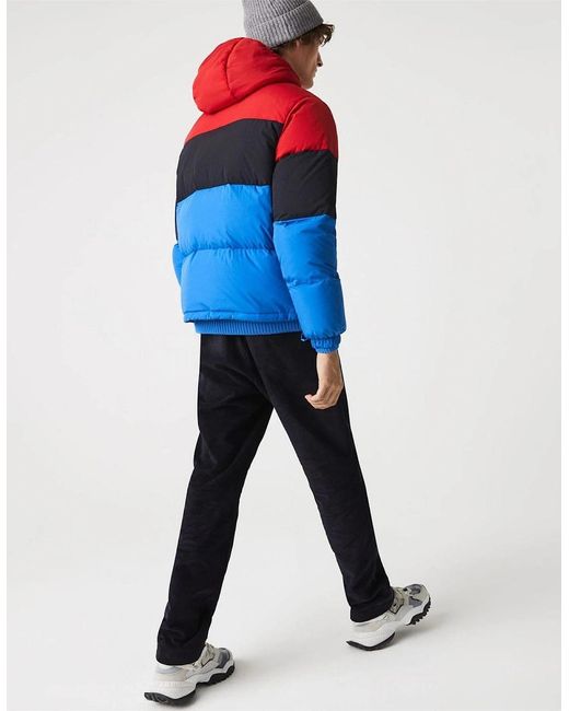 Lacoste Red Lightweight Water-Resistant Puffer Jacket for men