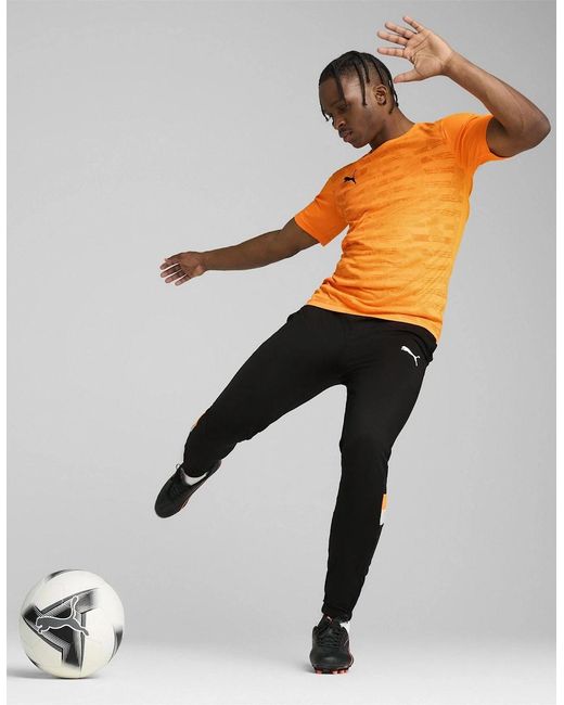 PUMA Orange Individualrise Graphic Jersey T-Shirt for men