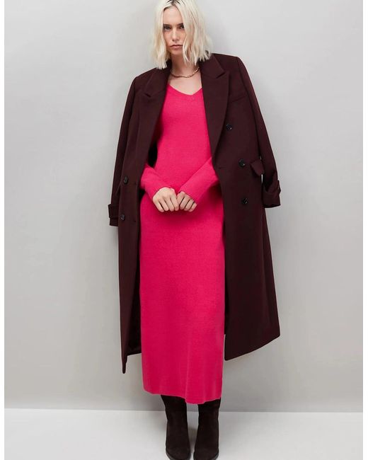 Ro&zo Pink V-Neck Knit Dress