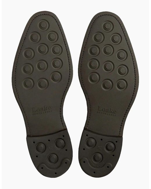 Loake Black 356 Apron Saddle Loafer Dark Suede for men