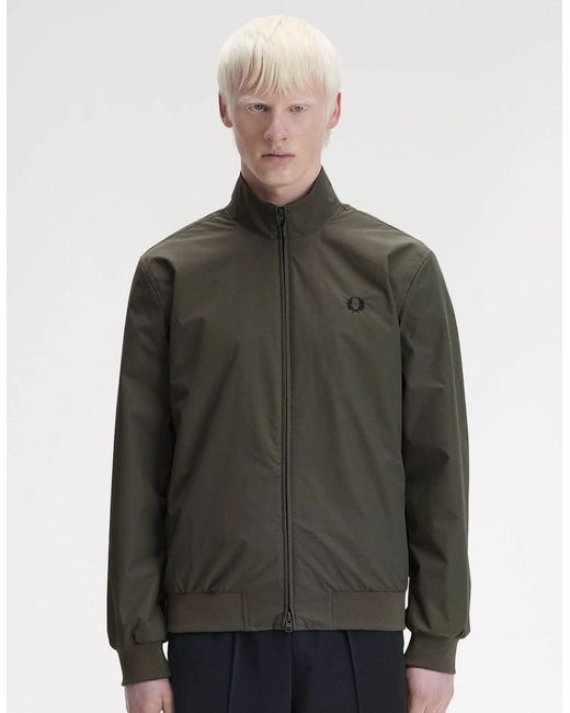 Fred Perry Green Brentham Jacket for men