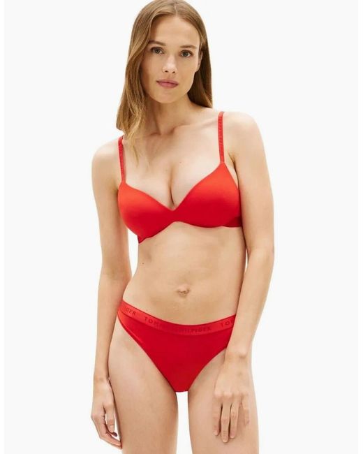 Tommy Hilfiger Red Repeat Logo Bikini Brief, Fireworks