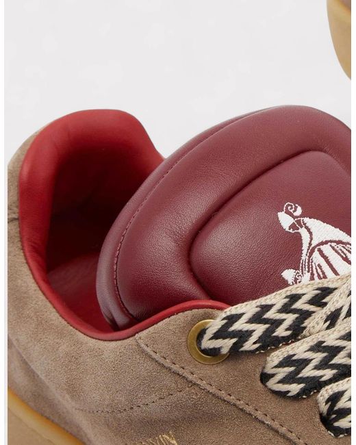 Lanvin Brown X Future Hyper Curb Sneakers Leather Suede