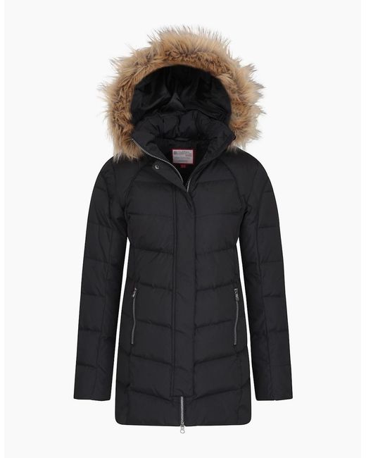 Mountain Warehouse Blue Ladies Isla Ii Long Down Jacket