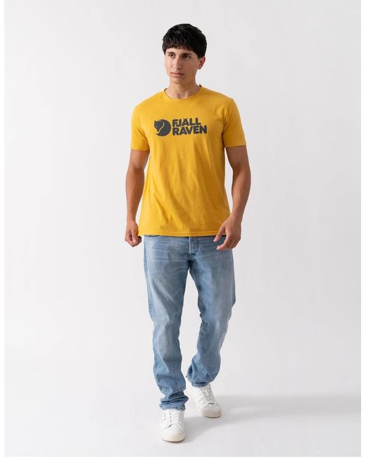 Fjallraven Yellow Logo T-Shirt for men