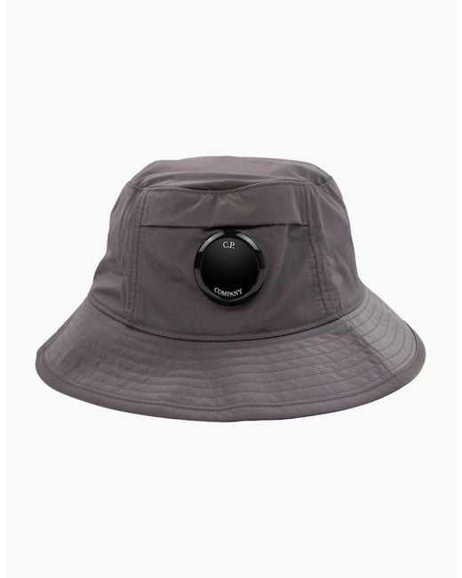 C.P. Company Chrome R Lens Bucket Hat Boulevard 771 in Grey for