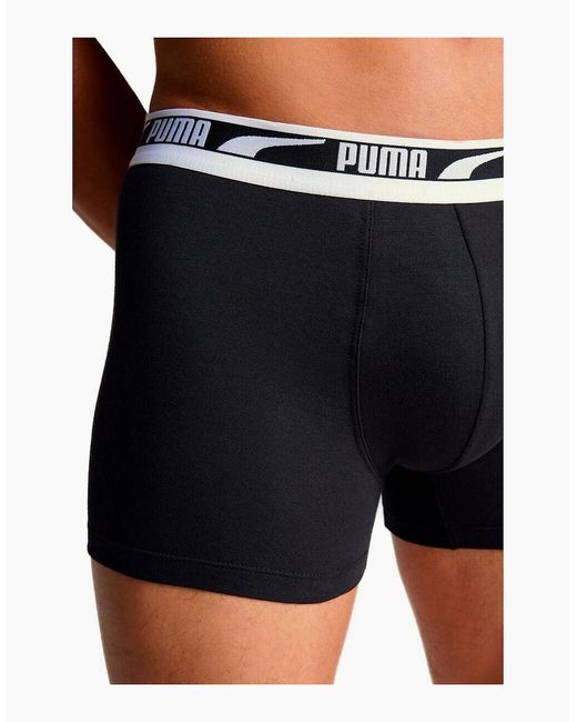 PUMA Black 2-Pack Everyday Multi Logo Boxer Briefs for men
