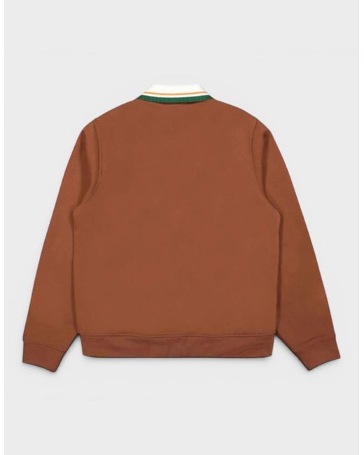 Casablanca Brown Motosport Laurel Tape Zip Through Sweatshirt for men