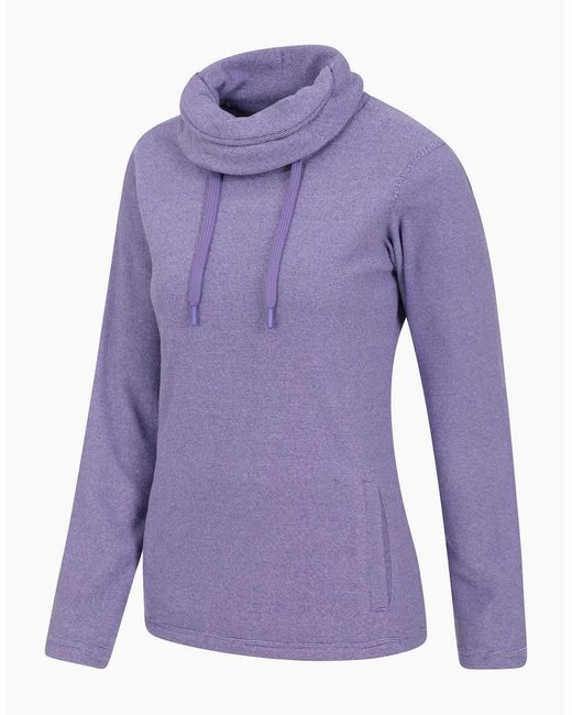 Mountain Warehouse Purple Ladies Hebridean Cowl Neck Fleece Top
