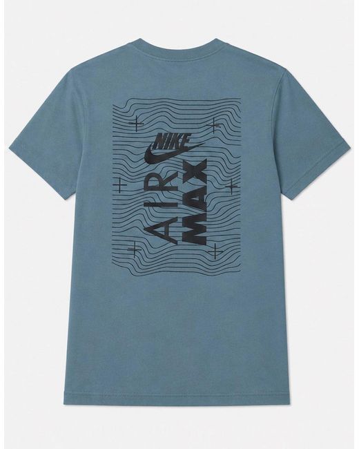 Nike Air Max Blue Sportswear Graphic Logo T Shirt for men