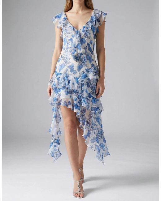 Oceanus Blue Octavia Luxe Split Leg Dress
