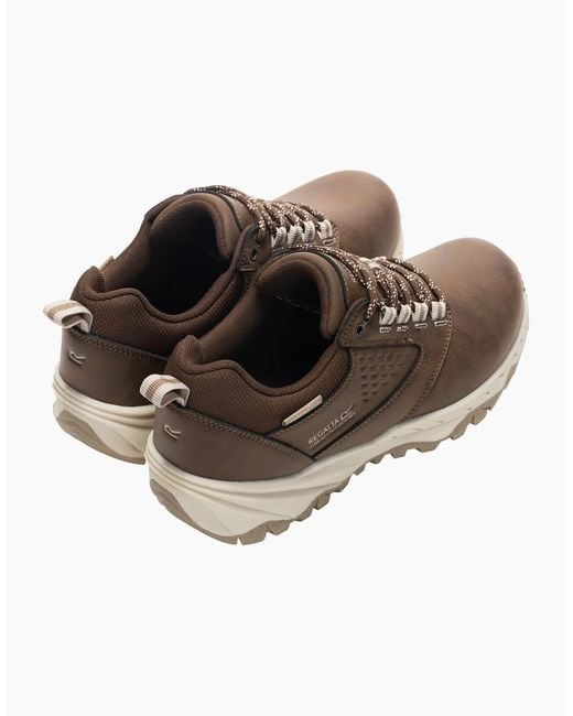 Regatta Brown Ladies Amble Synthetic Leather Waterproof Walking Shoes