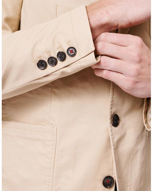 aubi Natural Mareham Patch Pocket Jacket for men
