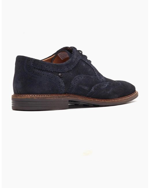 Base London Blue London Clarence Brogue Leather Brogues Shoes for men