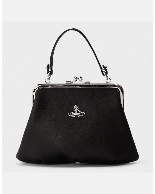 Vivienne Westwood Black Granny Frame Shoulder Bag