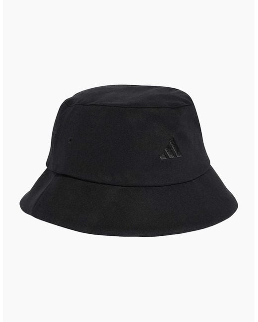 Adidas Black 3S 3 Stripes Cotton Blend Bucket Hat for men