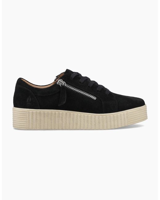 Hush Puppies Black Tara Suede Trainer Casual Trainers