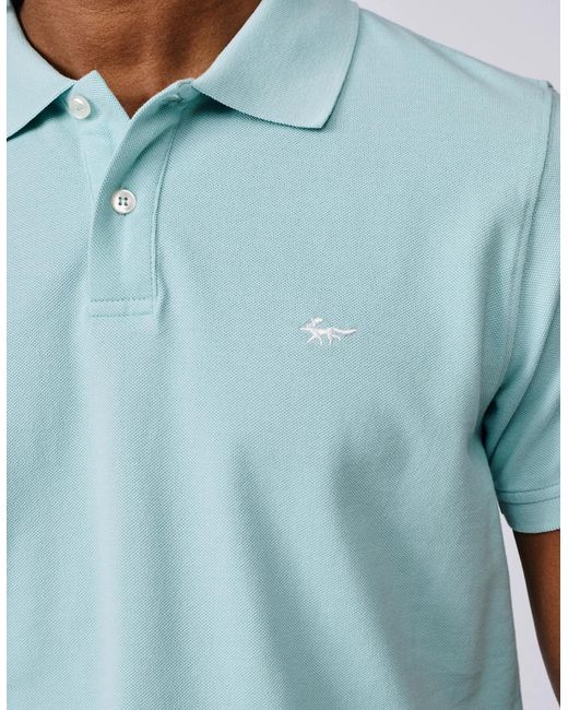 aubi Blue Oliver Pique Polo for men