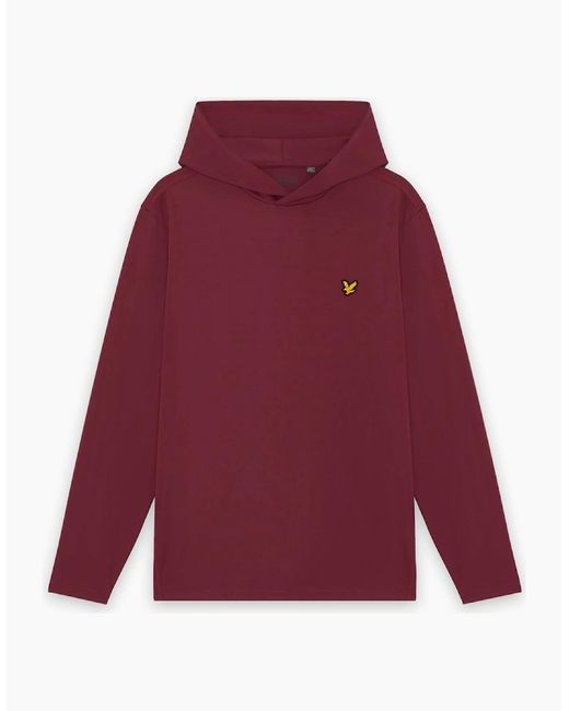 Lyle & Scott Red Performance Hooded Midlayer for men