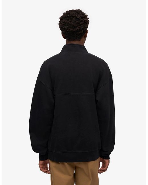 COLORFUL STANDARD Black Organic Quarter Zip Sweatshirt for men