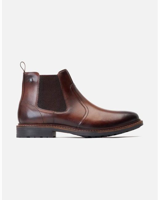 Base London Brown Bloom Chelsea Boots for men