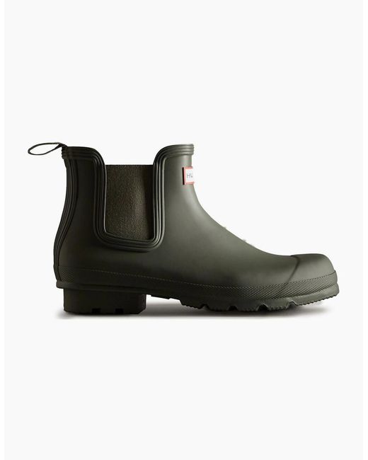 Hunter Black Original Chelsea Short Wellingtons for men