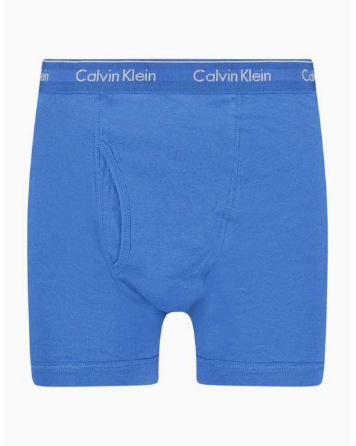 Calvin Klein Blue Stencil Logo Cotton Stretch Boxers, Baby & (3 Pack) for men