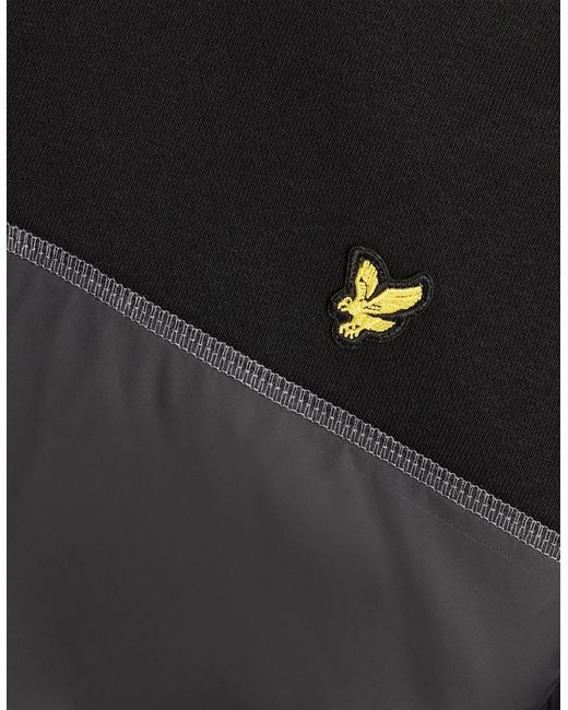Lyle & Scott Black Contrast Panel Hoodie for men
