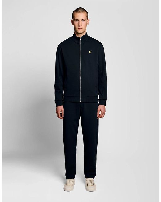 Lyle & Scott Blue Cotton Blend Track Jacket for men