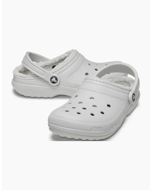 CROCSTM White Classic Lined Clogs for men