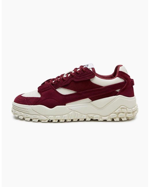 Ellesse Red Luxe El42 Lace-Up Lug Sole Sneakers for men