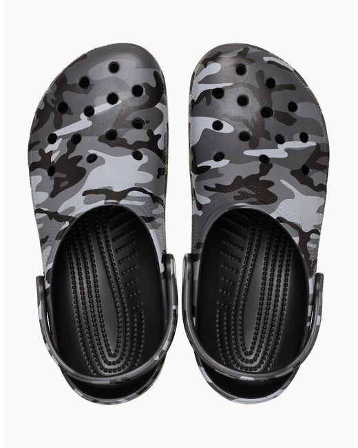 CROCSTM Black Classic Camouflage Clogs for men