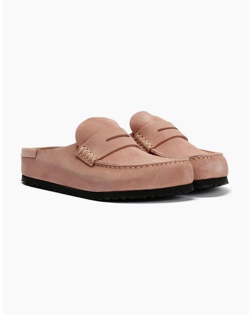 Birkenstock Clogs Pink Birkenstock Naples Suede Clay Regular Clogs