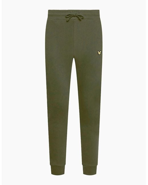 Lyle & Scott Green Lyle & Scott Jogger Fleece Bottom Sweatpants Trouser Contrast Piping for men
