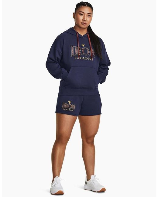 Under Armour Blue Rock Hooded Relaxed Fit Sweatshirt