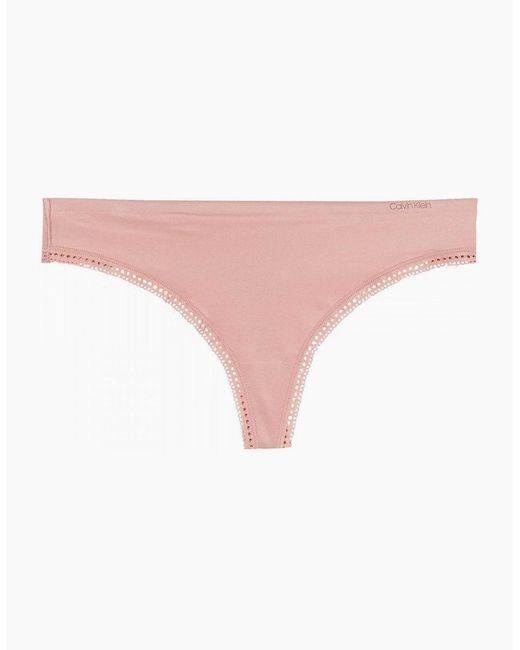 Calvin Klein Pink Liquid Touch Thong, Alluring Blush