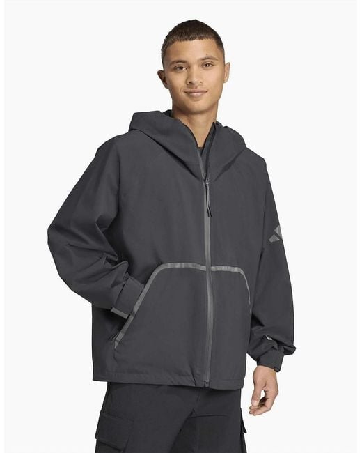 Adidas Black Myshelter Rain Anorak for men