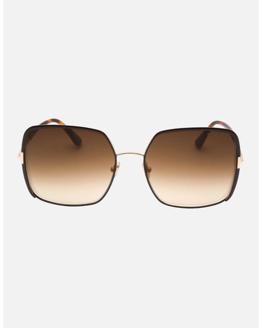 Tom Ford Brown Gradient Lens Shiny Dark Sunglasses