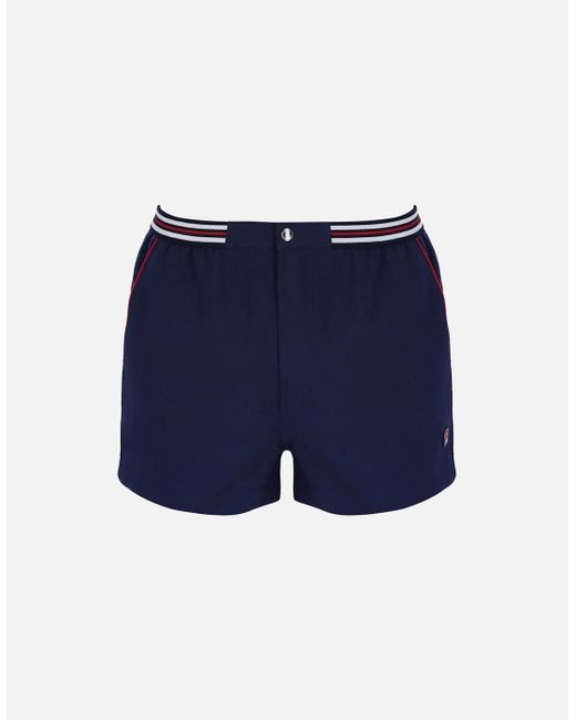 Fila Blue Vintage Hightide 4 Terry Pocket Stripe Shorts for men