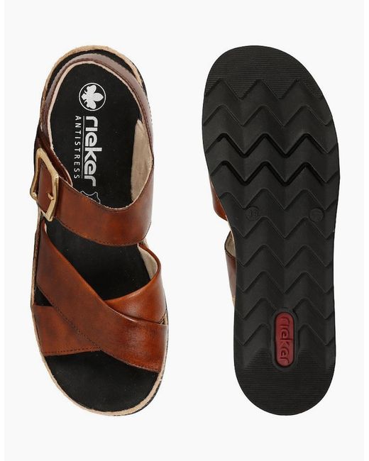 Rieker Brown Cayman Sandals