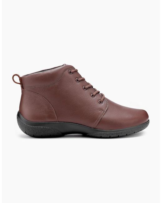 Hotter Brown Ellery Wide Fit Ankle Boots